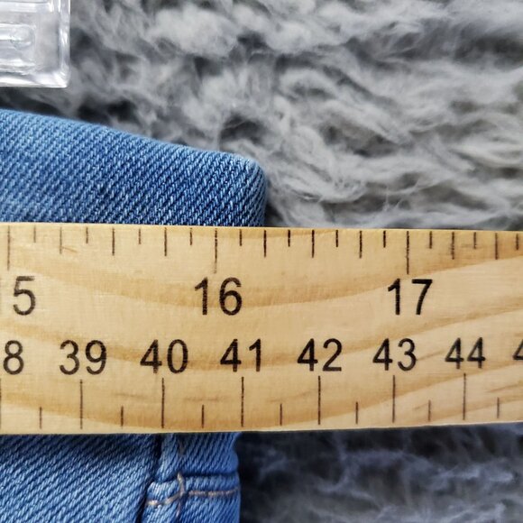 Nicole Miller Jean Womens 10 Blue High Rise Kick Boot Stretch Denim Cropped - Picture 7 of 13